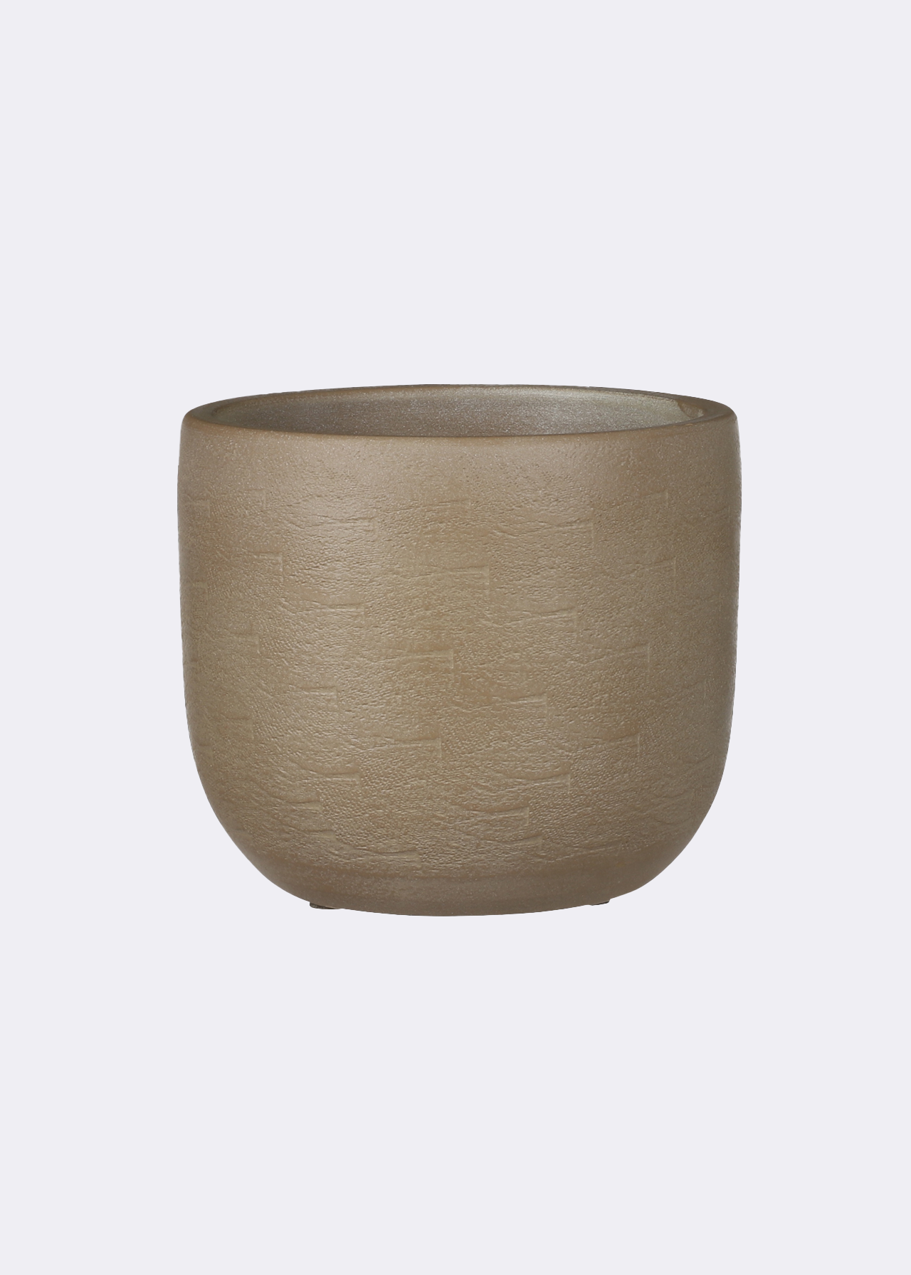 Nora Pot Round Taupe 17cm