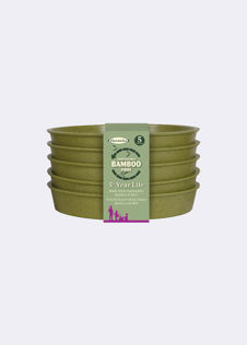 Pack of 5 Bamboo Saucers 10cm Sage Green