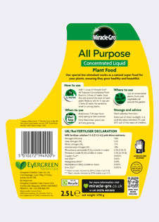Miracle-Gro All Purpose Concentrate Plant Food 2.5L