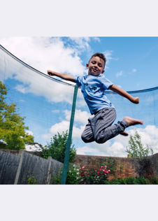 Plum® 10ft Fun Springsafe® Trampoline & Enclosure Turquoise