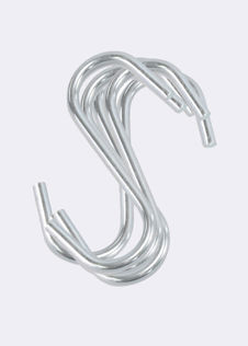 Pack of 5 Steel S Hook Small