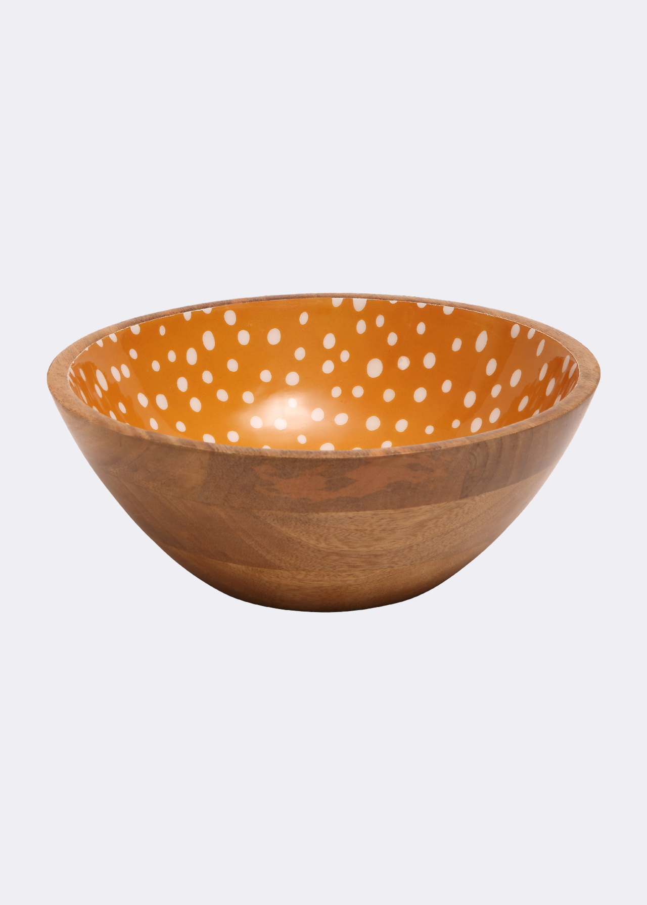 Sintra Mango Wood Spotted Salad Bowl Ochre