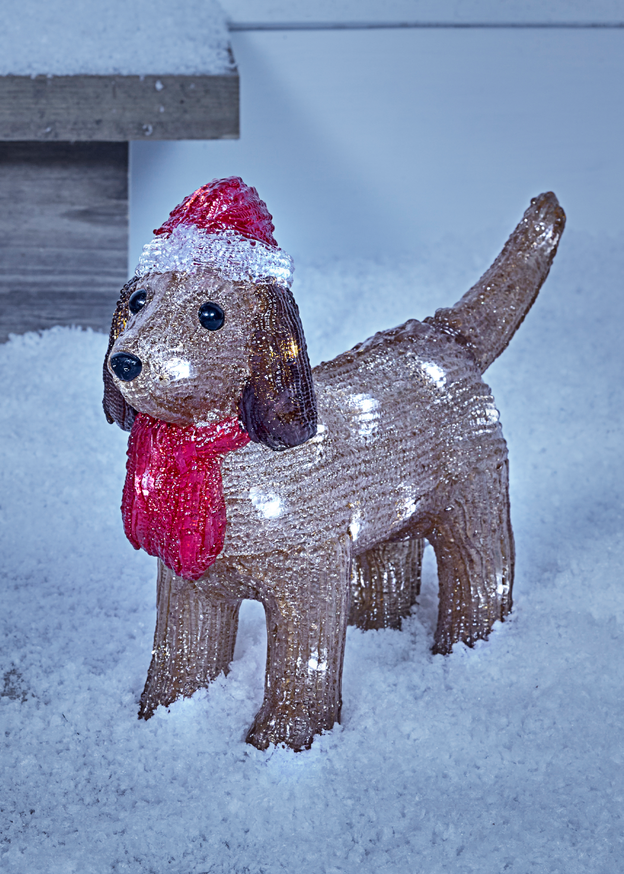 White LED Acrylic Dog Outdoor Light
