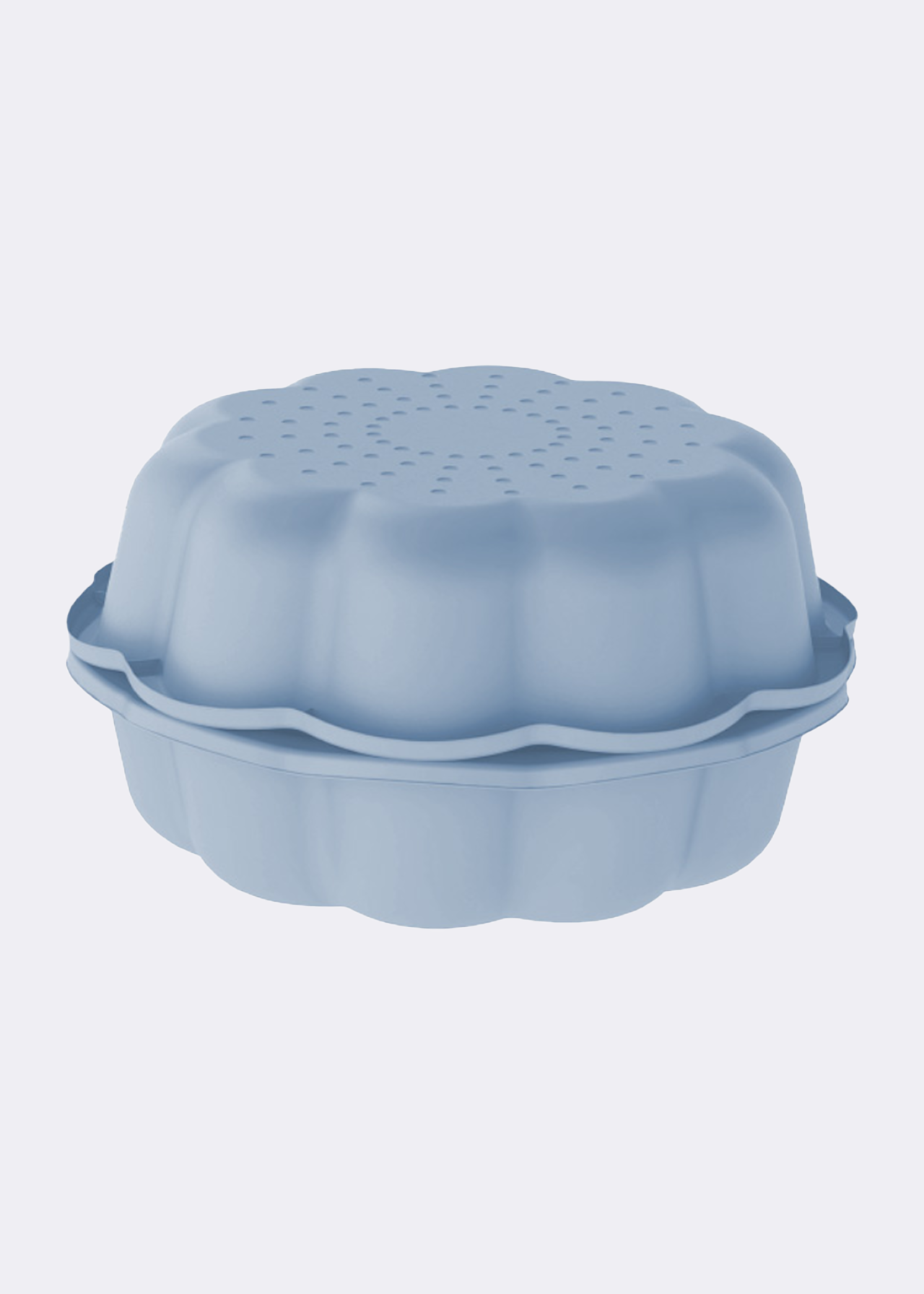 Set Of 2 Small Flower Pool Blue