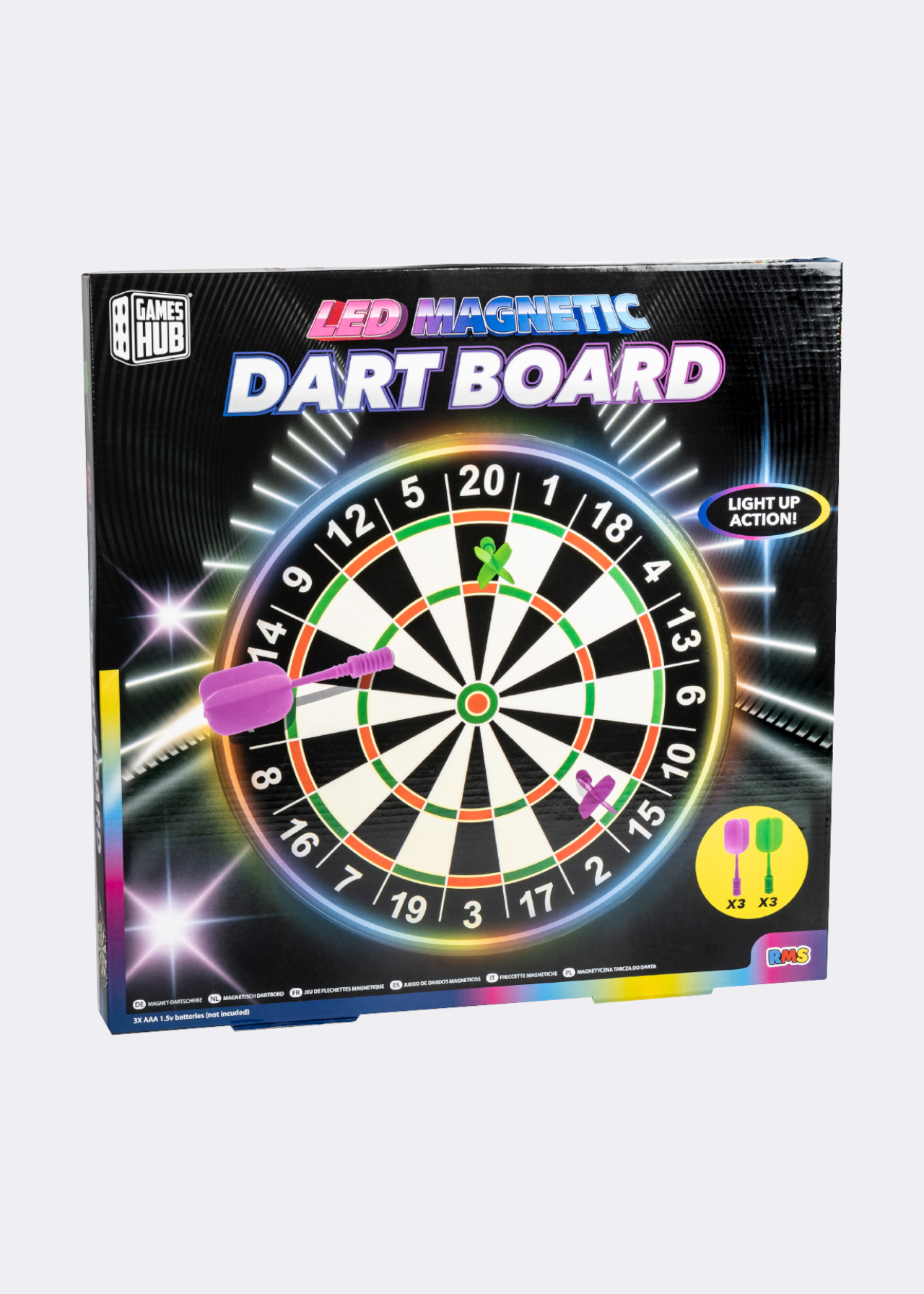 LED Dart Board With Magnetic Darts