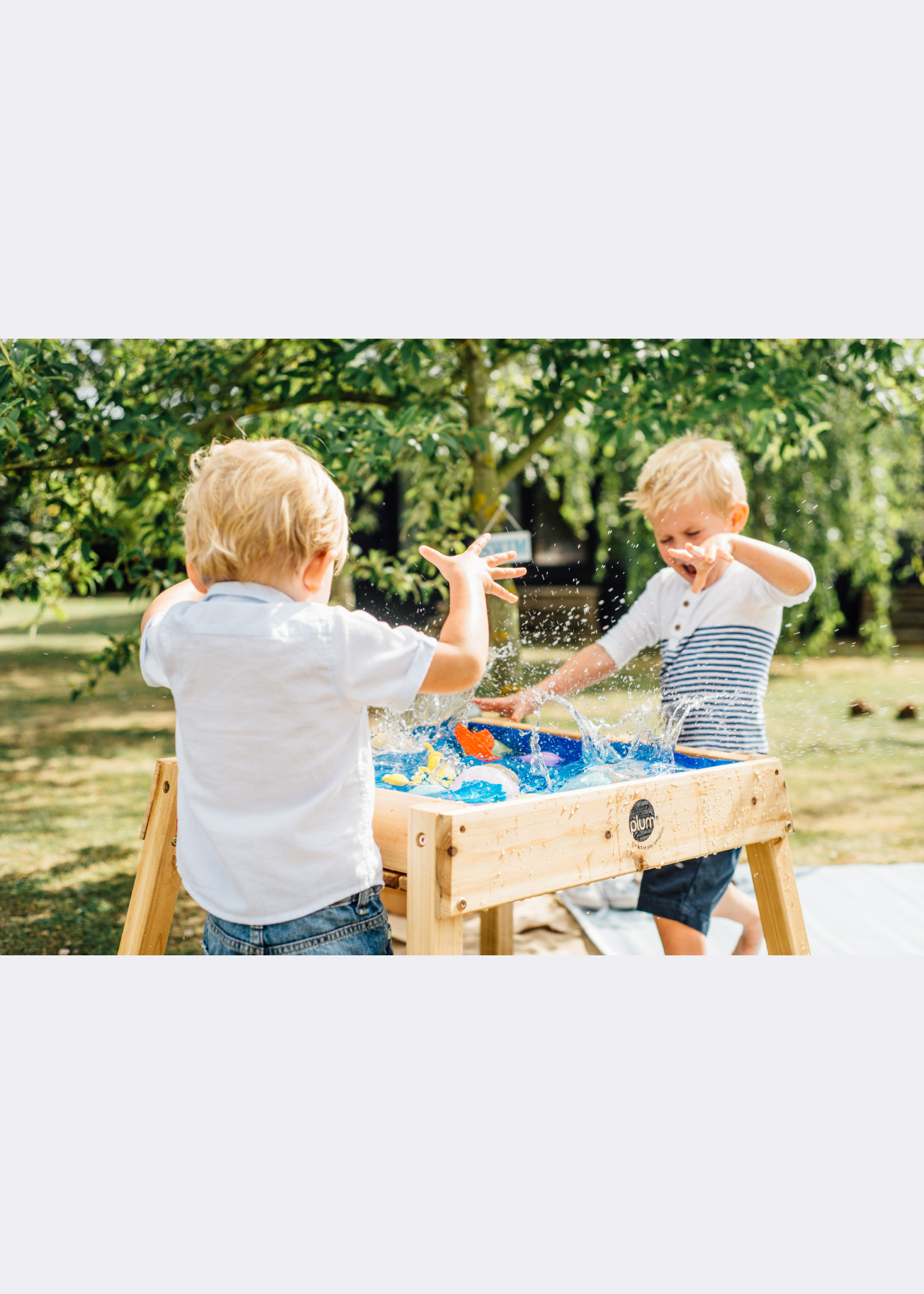 Plum® Build Splash Wooden Sand Water Table Natural Dobbies