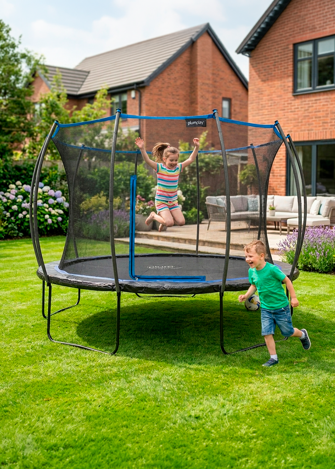 Plum® 12ft Deluxe Springsafe® Trampoline & Enclosure