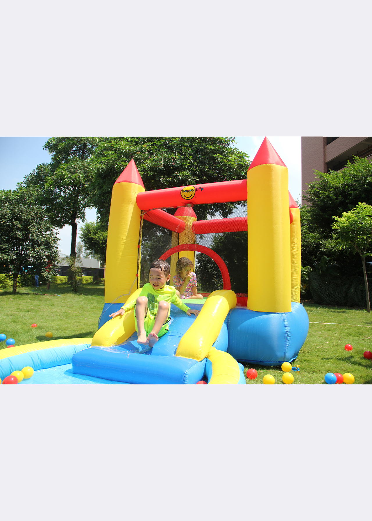Happy Hop Bouncy Castle Happy Hop Shark Pool Water Slide Bouncy