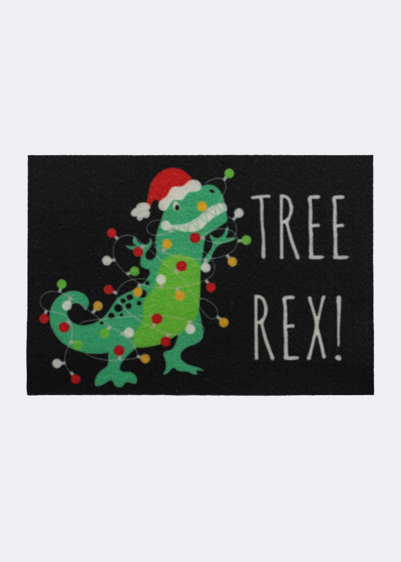Christmas 'Tree-Rex' Dinosaur Washable Doormat 40x57cm