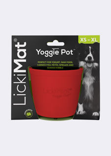 LickiMat Yoggie Pot For Dogs Red