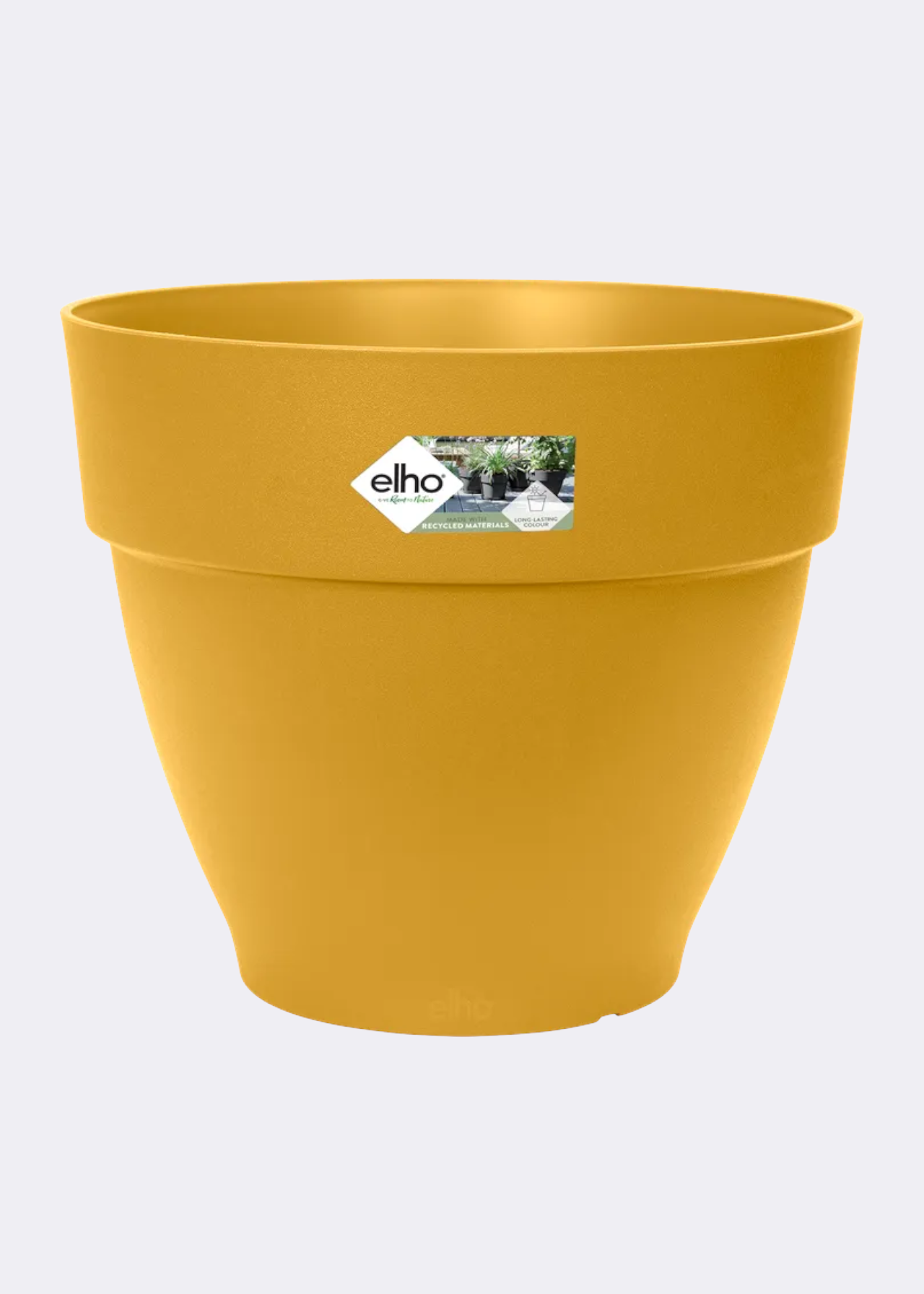 Elho Vibia Campana Round Plant Pot 25cm Honey Yellow