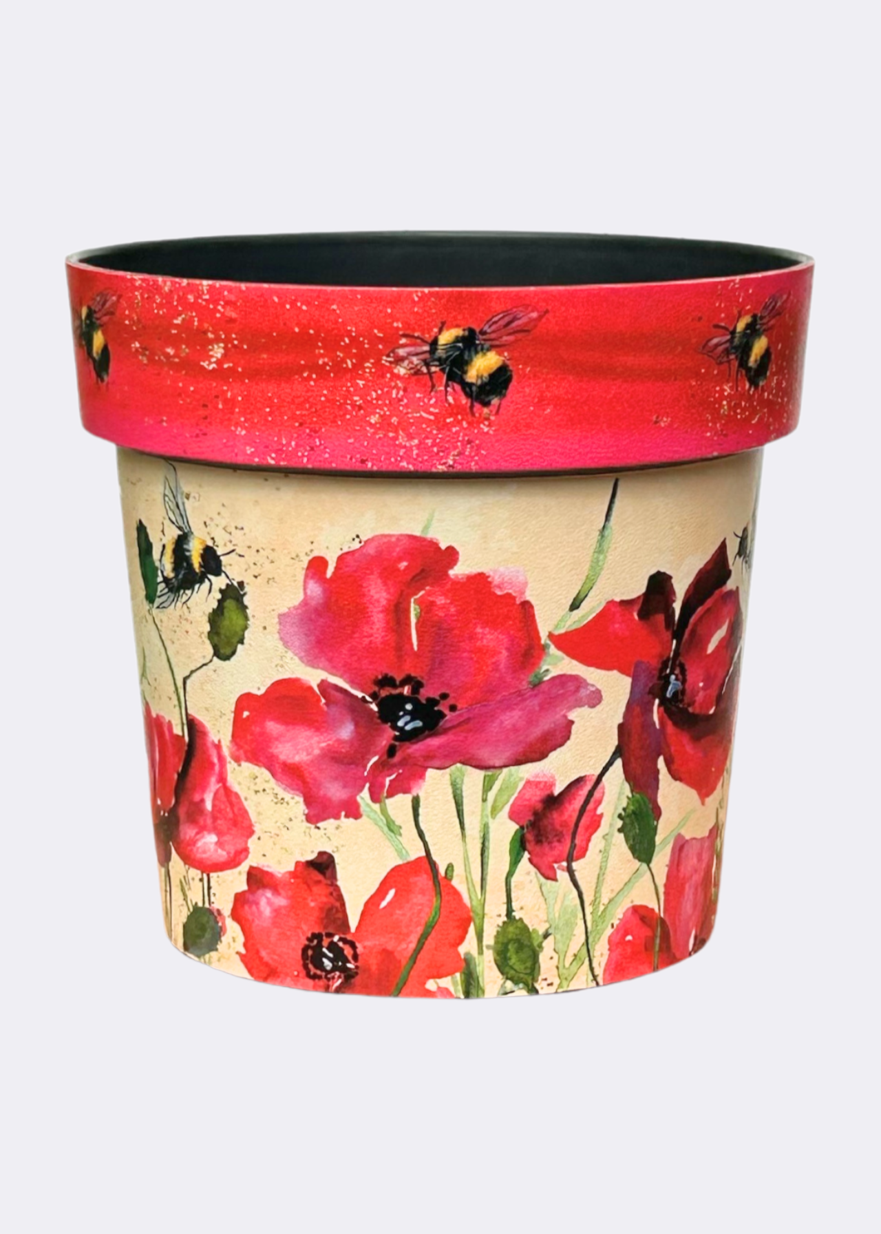 Poppies & Bees Zest Pot 15cm