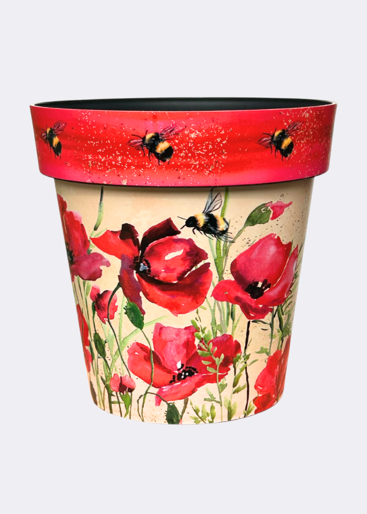 Poppies & Bees Zest Pot 38cm