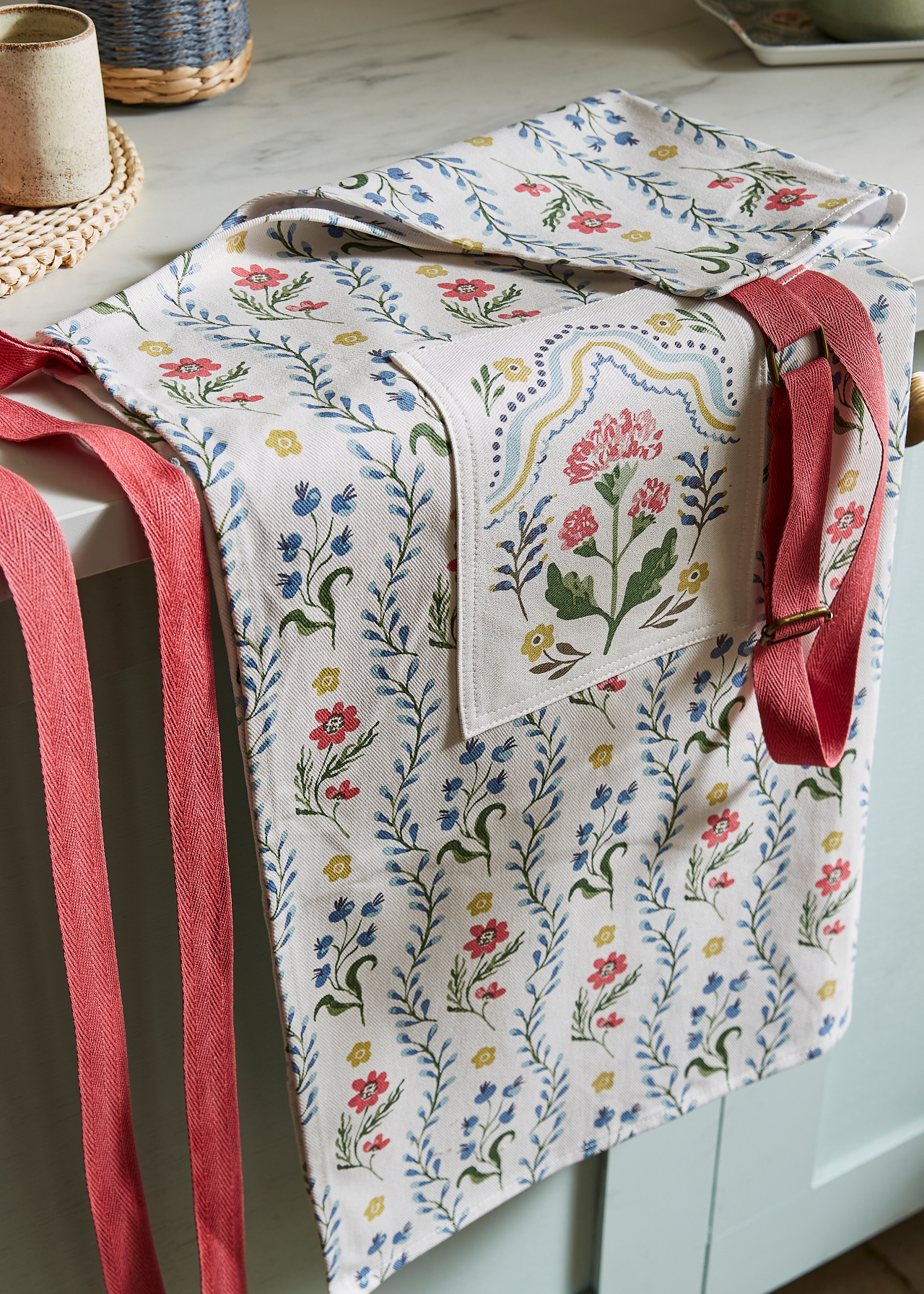 Boho Floral Cotton Apron