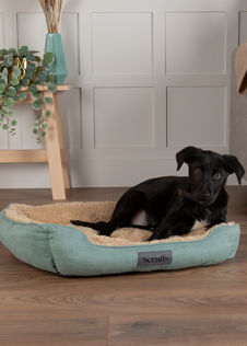 Scruffs Cosy Box Dog Bed Medium Sage Green