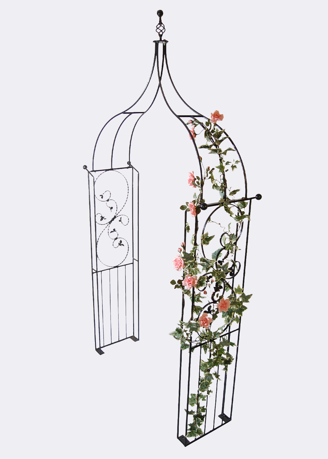 Imperial ogee garden arch with ground spikes