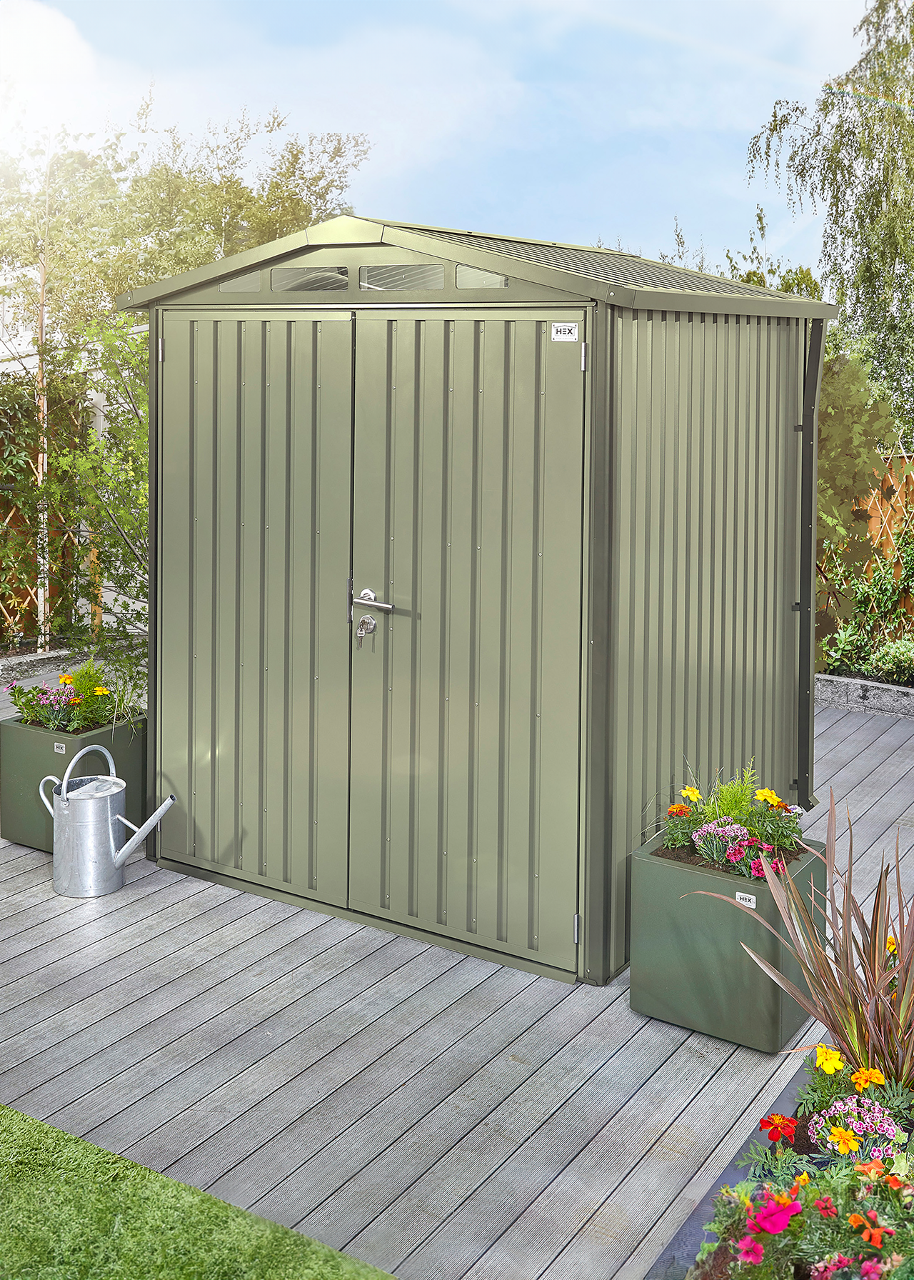 Alton Garden Shed 1.8 x 1.89 x 2.12m Green