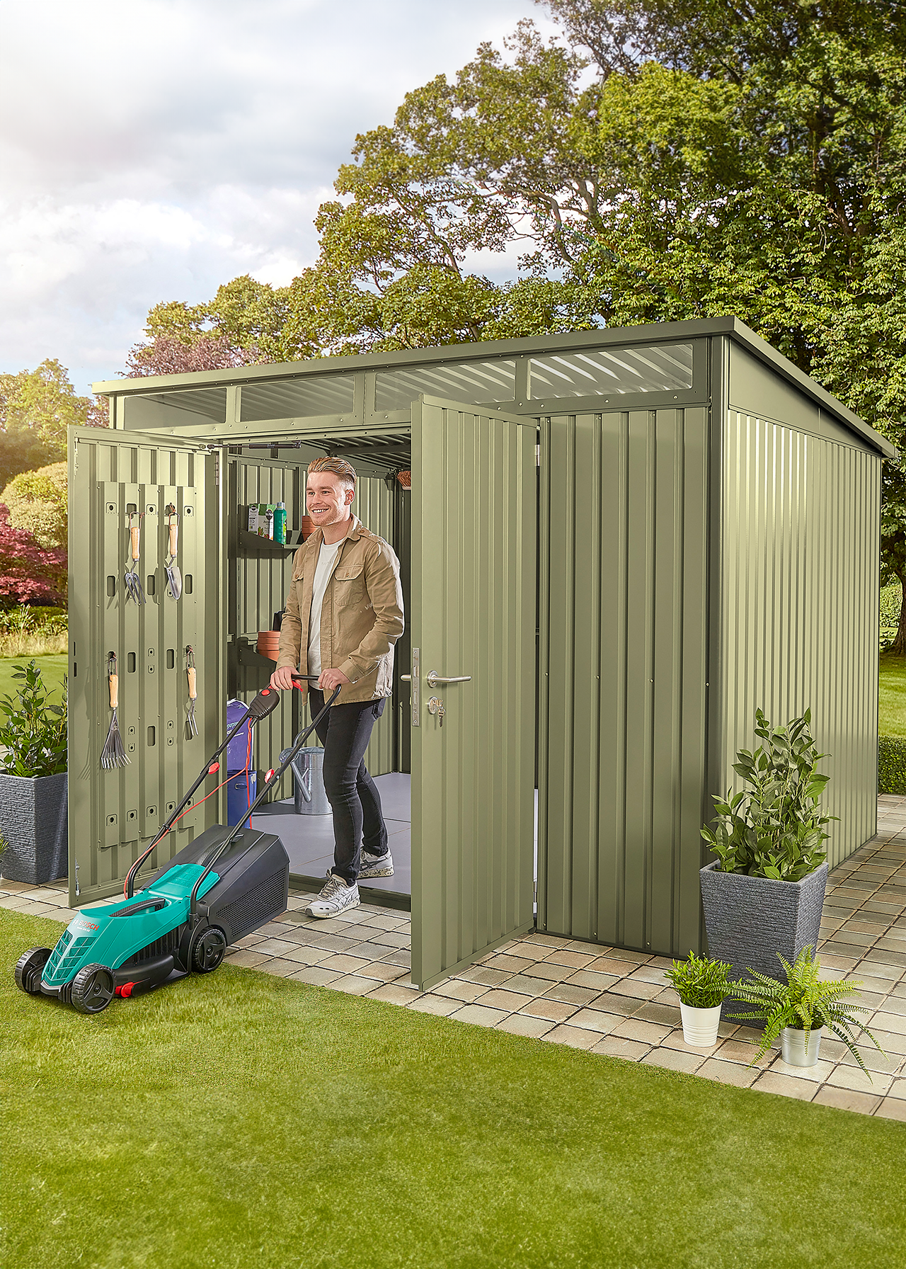 Hixon Garden Shed 2.4 x 1.84 x 2.13m Green