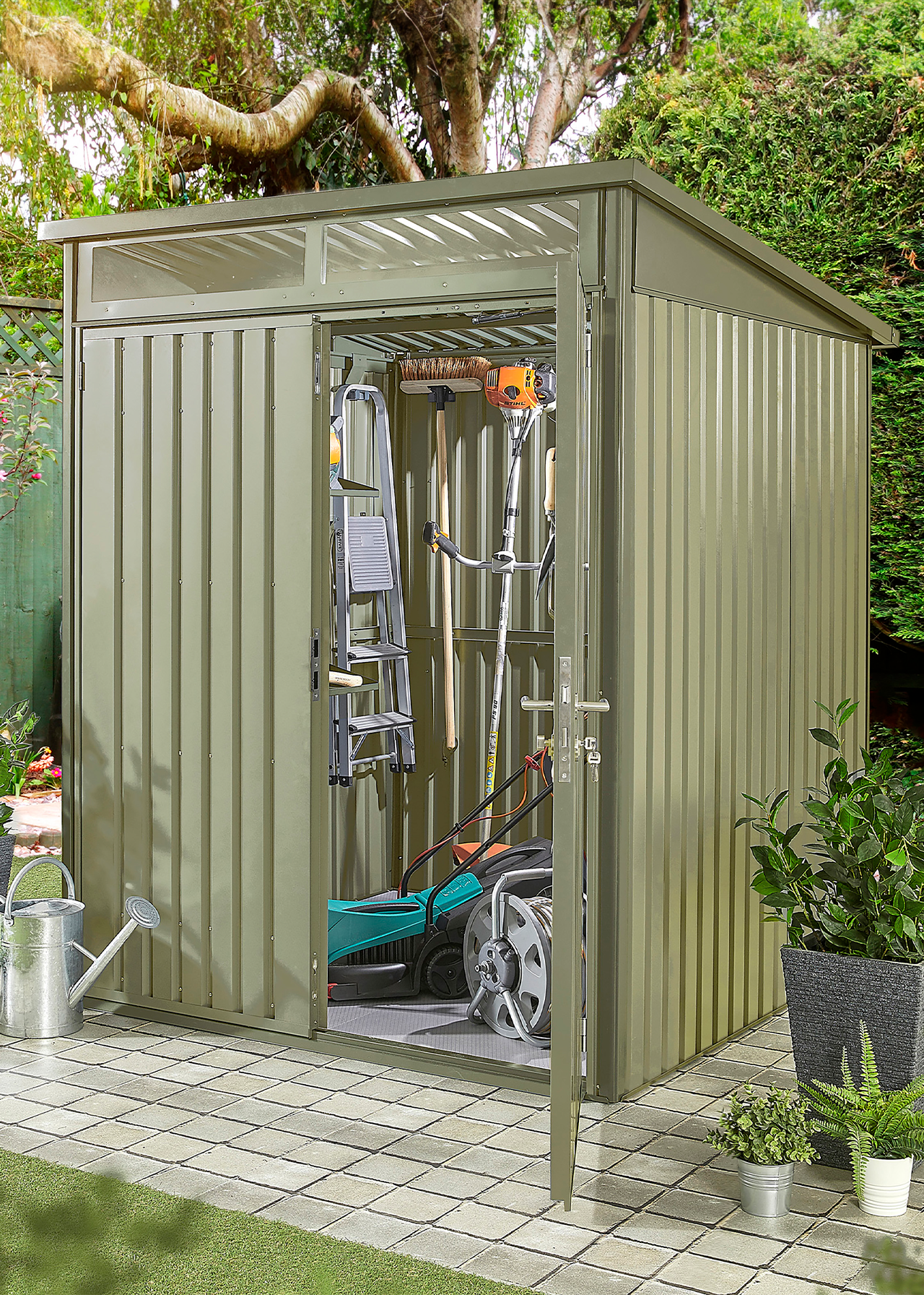 Hixon Garden Shed 1.8 x 1.84 x 2.13m Green