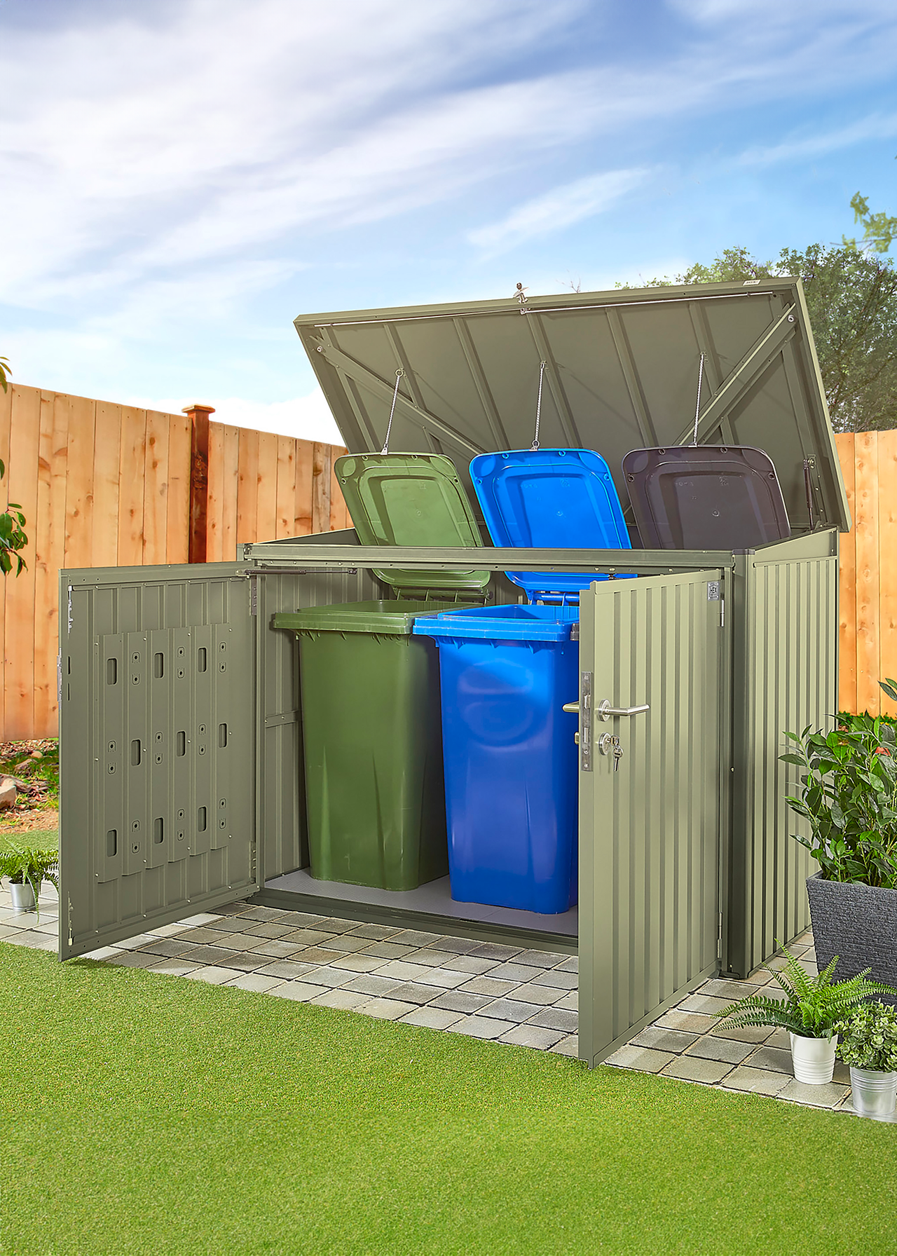 Bromley Horizontal Storage 1.95 x 1.02 x 1.36m Green