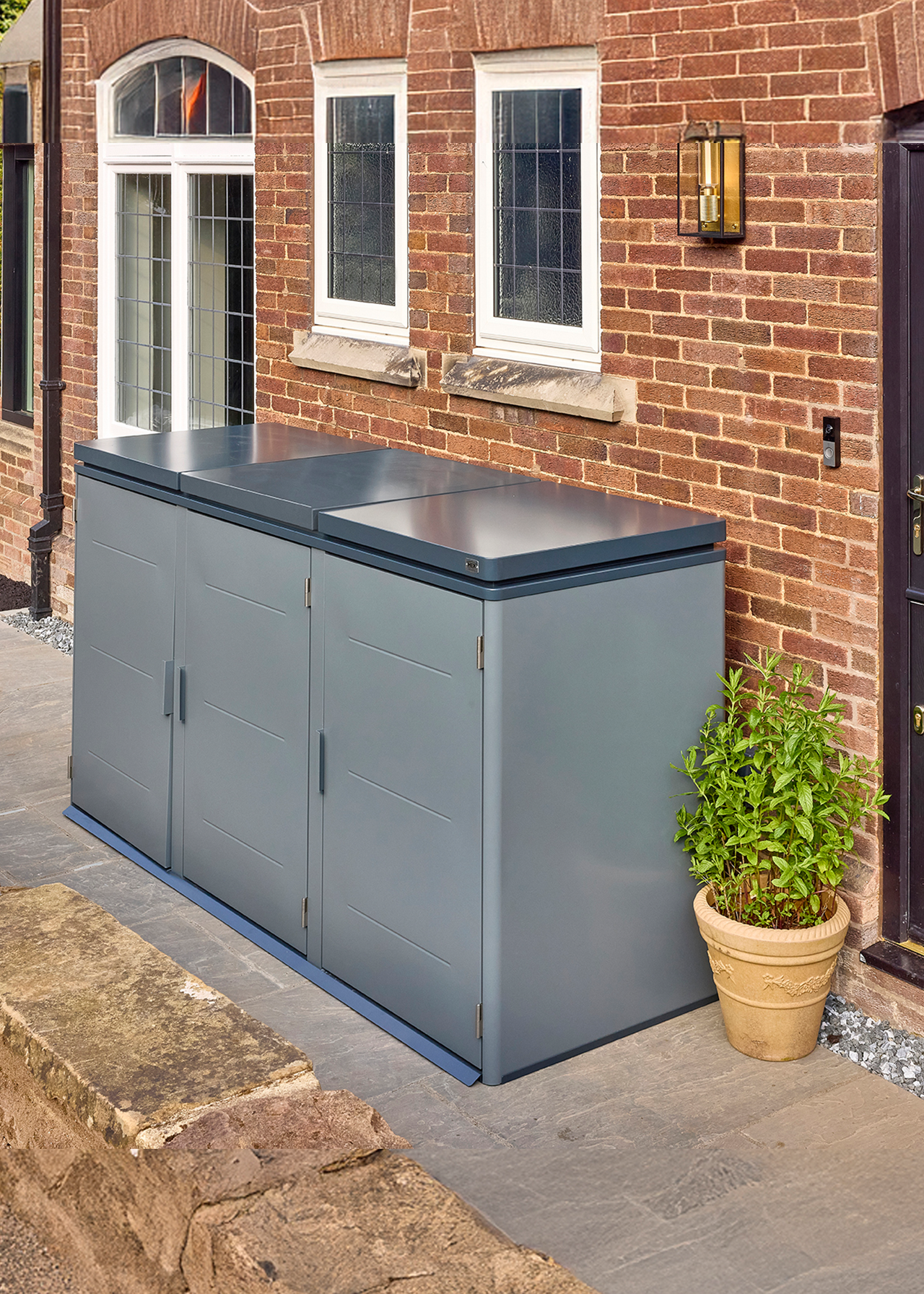 Whiston Triple Wheelie Bin Store 2334L