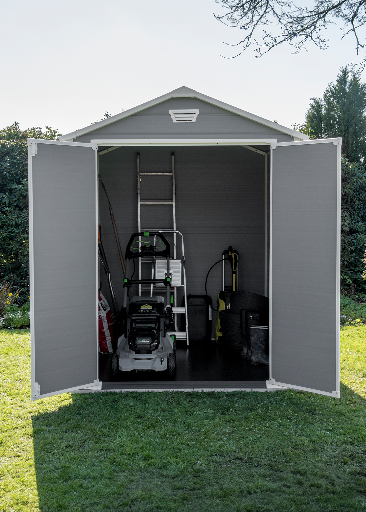 Keter Manor 6x8 Resin Garden Shed In Grey
