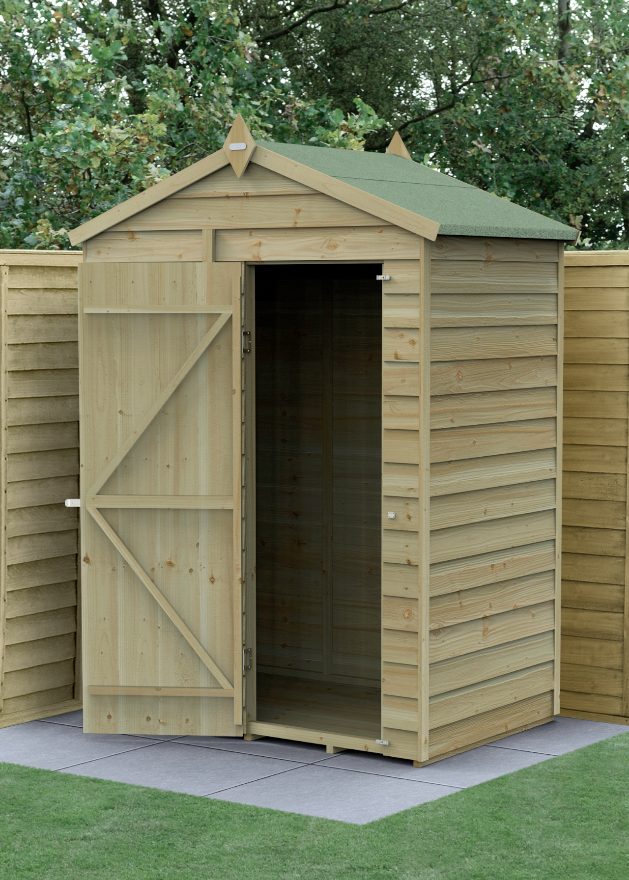 4LIFE Apex Wooden Shed 4x3 with Single Door