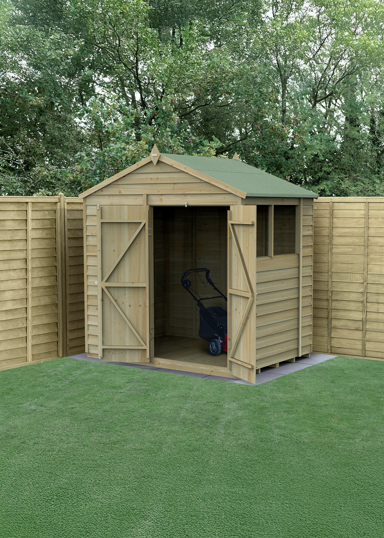 4LIFE Apex Shed 7x5 With Double Door & 2 Windows