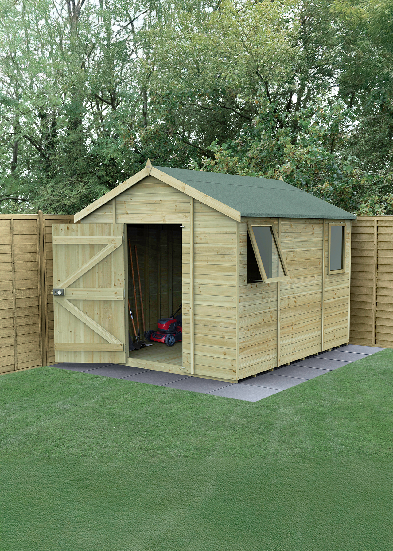 Timberdale 10x8 Apex Shed With 2 Windows (Installed)
