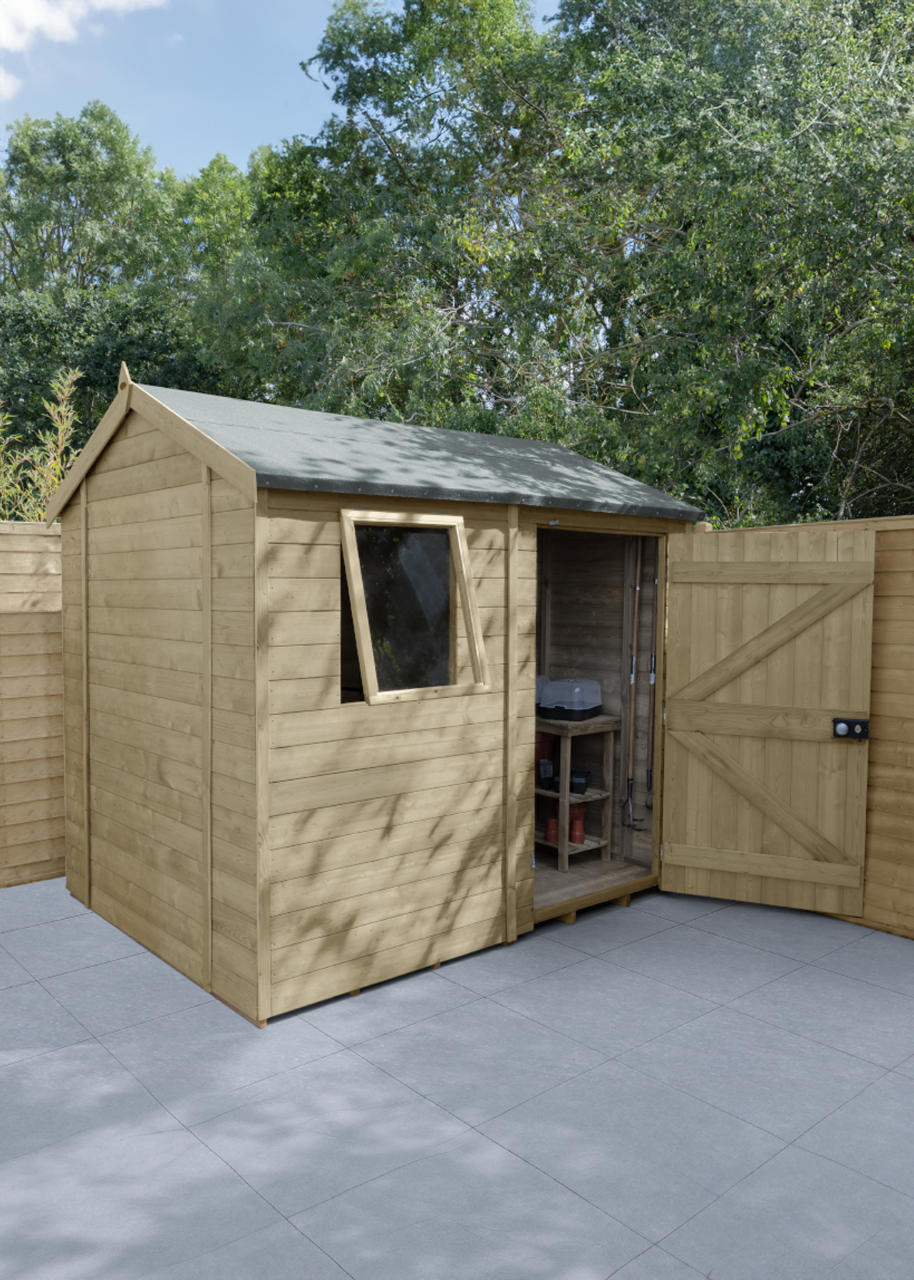 Timberdale 8x6 Reverse Apex Shed With Window