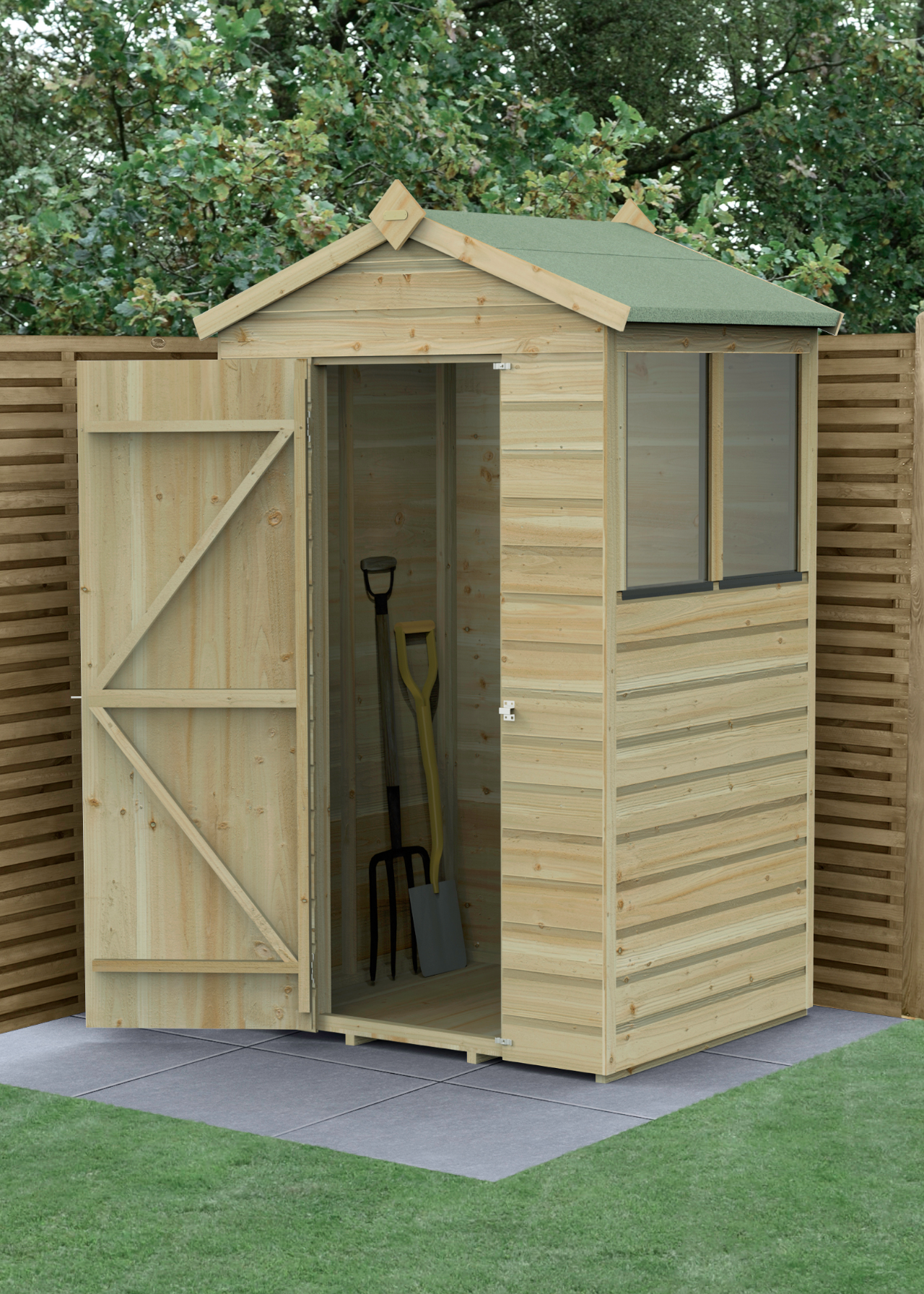 Beckwood 4x3 Apex Shed With 2 Windows