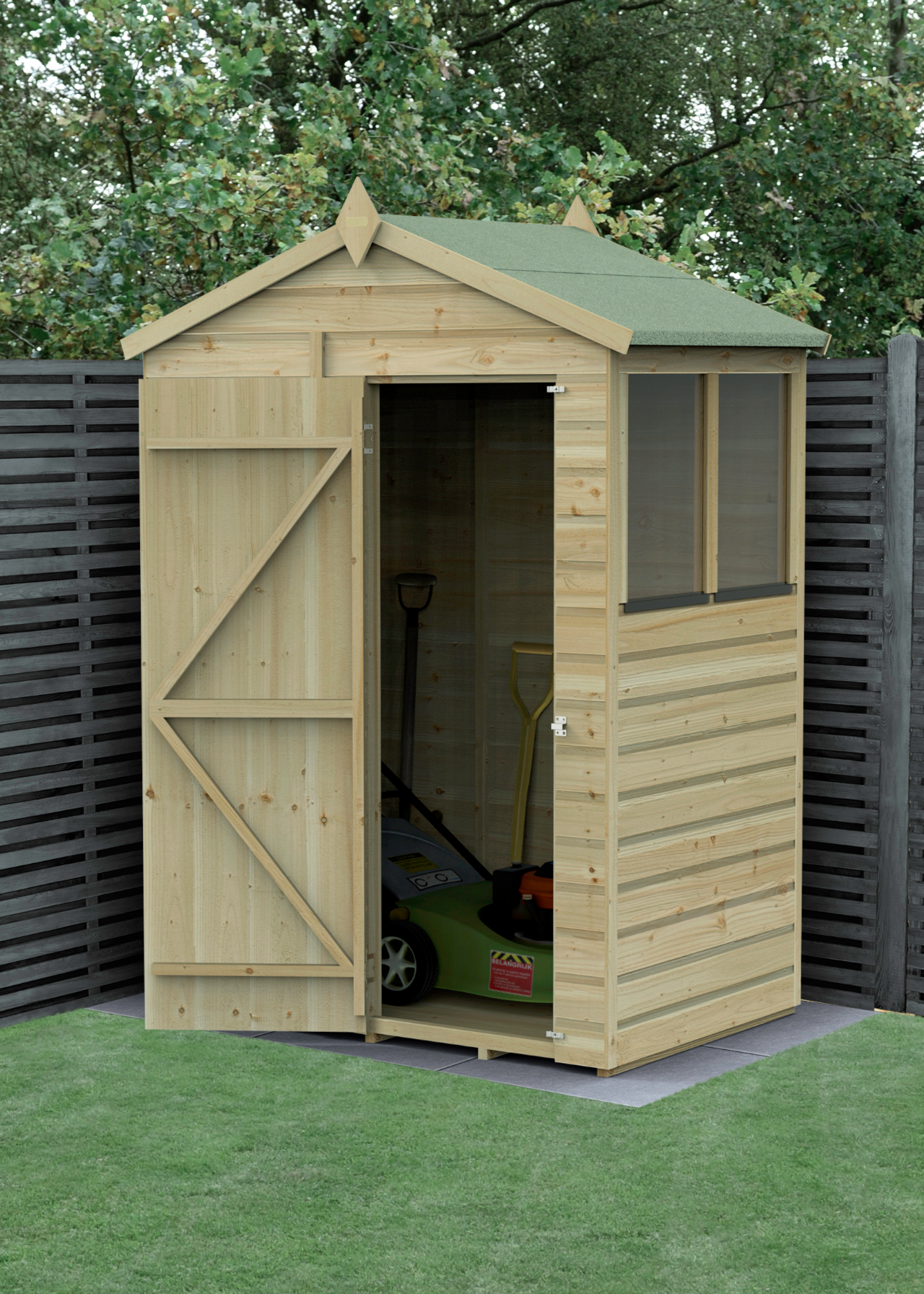 Beckwood 5x3 Apex Shed With 2 Windows