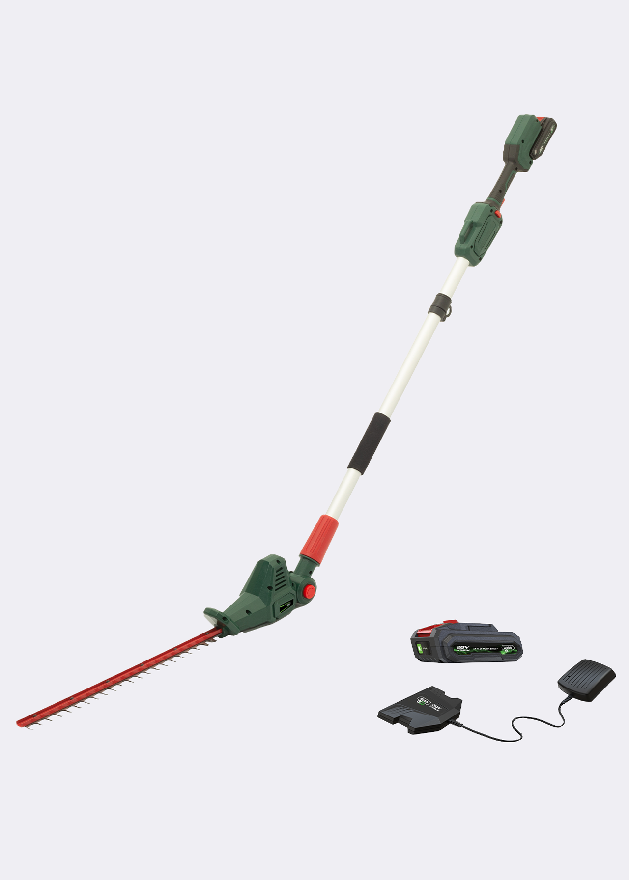 Webb 20V 50cm Cordless Long Reach Hedge Trimmer with Battery