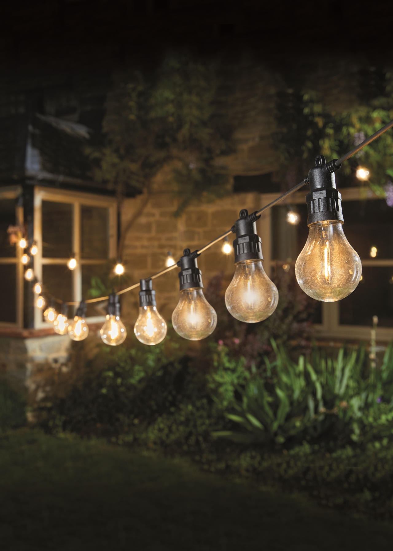 Set of 20 Décor Festoon Warm White String Lights