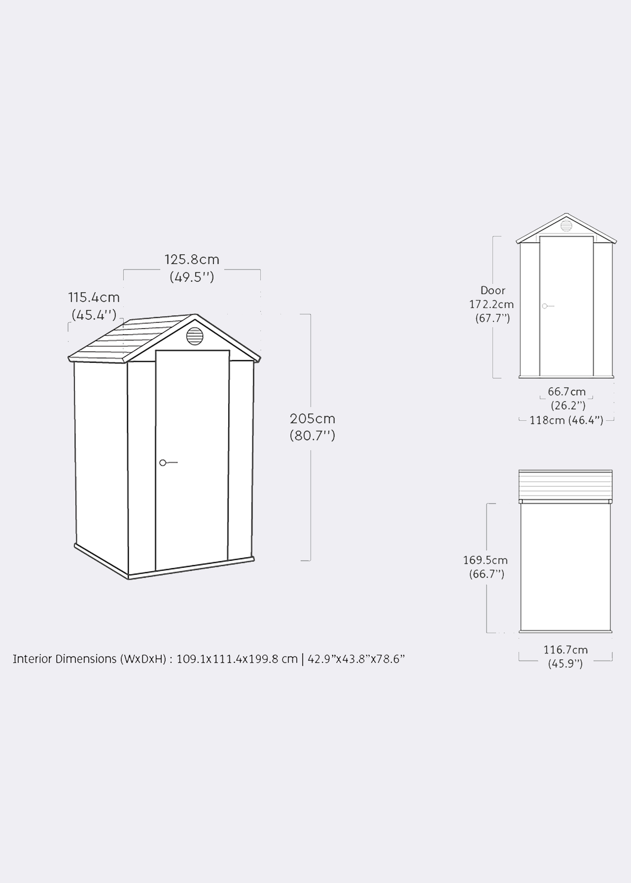 Darwin 4x4 Resin Garden Shed