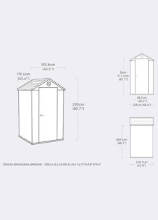Darwin 4x4 Resin Garden Shed