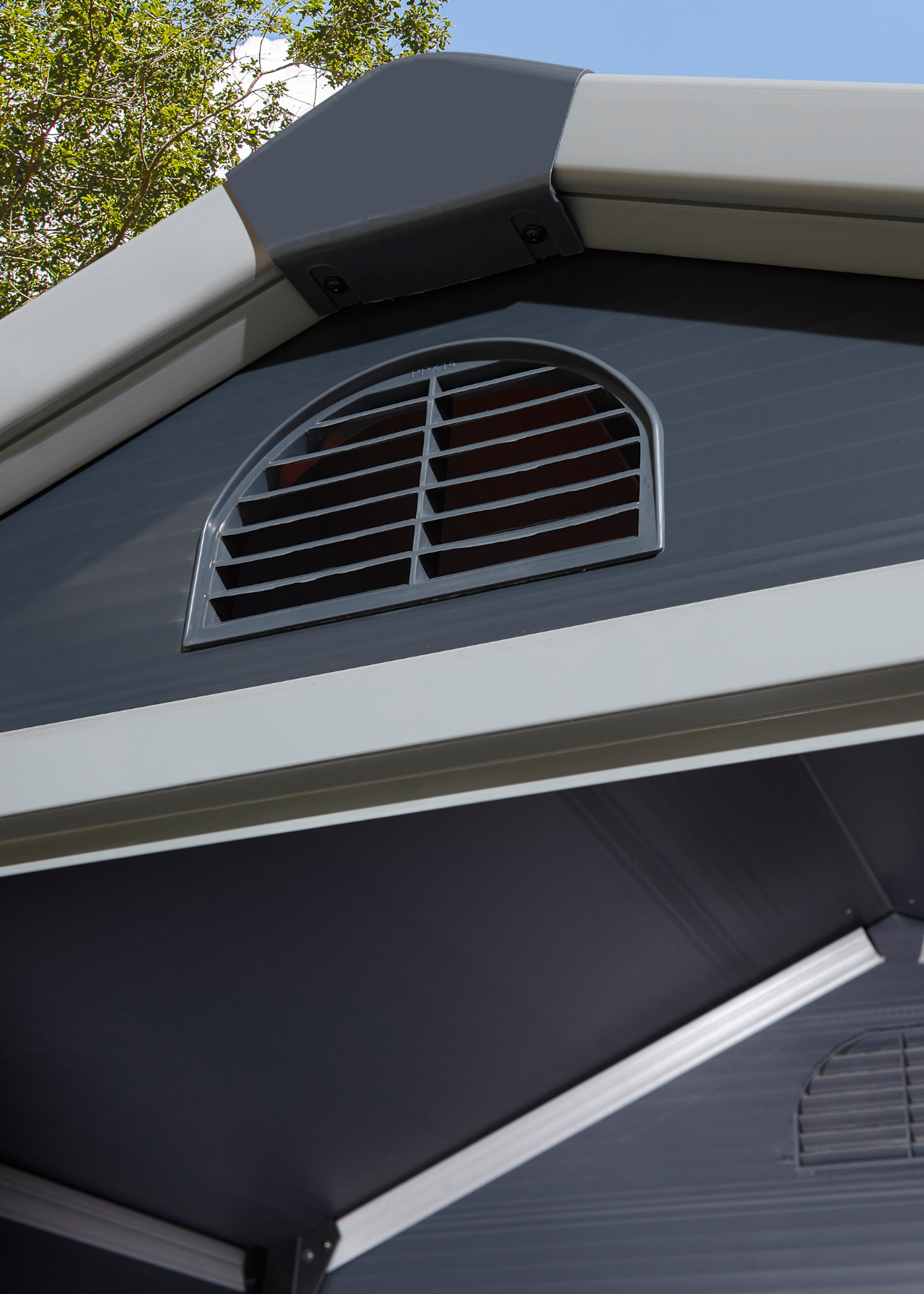 Airevale 4x3 Plastic Apex Shed in Dark Grey