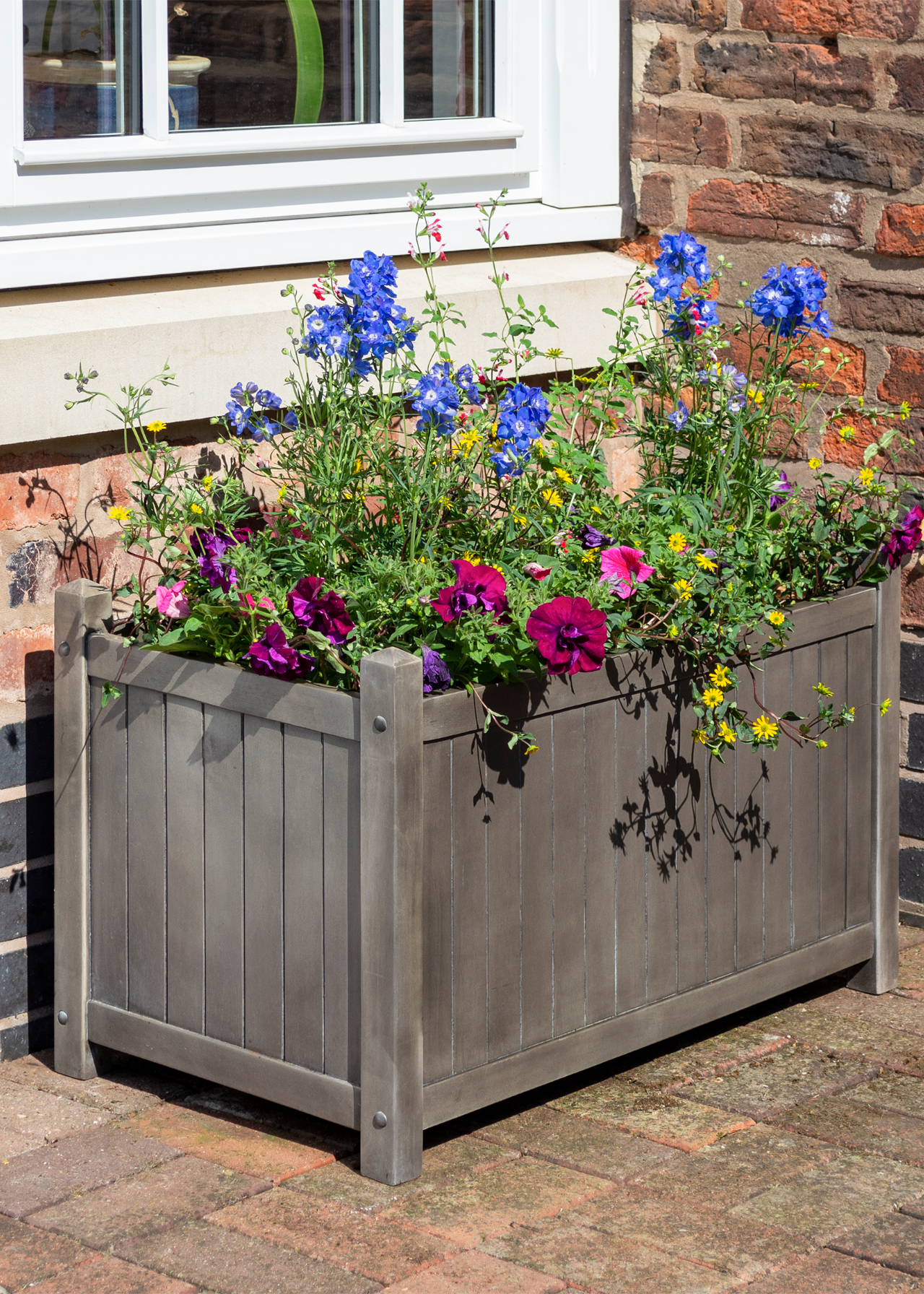 Alderley Grey Rectangular Planter