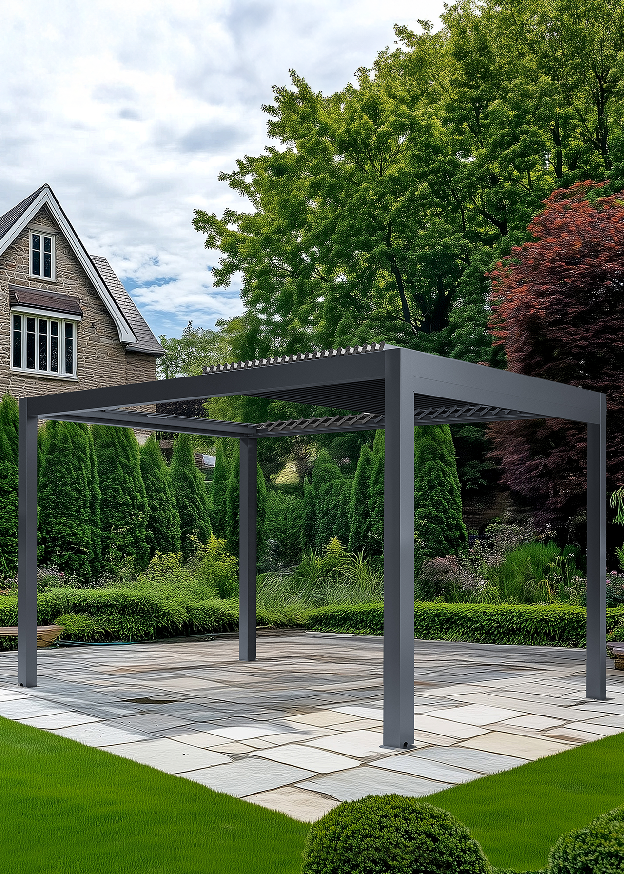 Abierto Full Electric Pergola 3m x 4m inc LED (Installed)