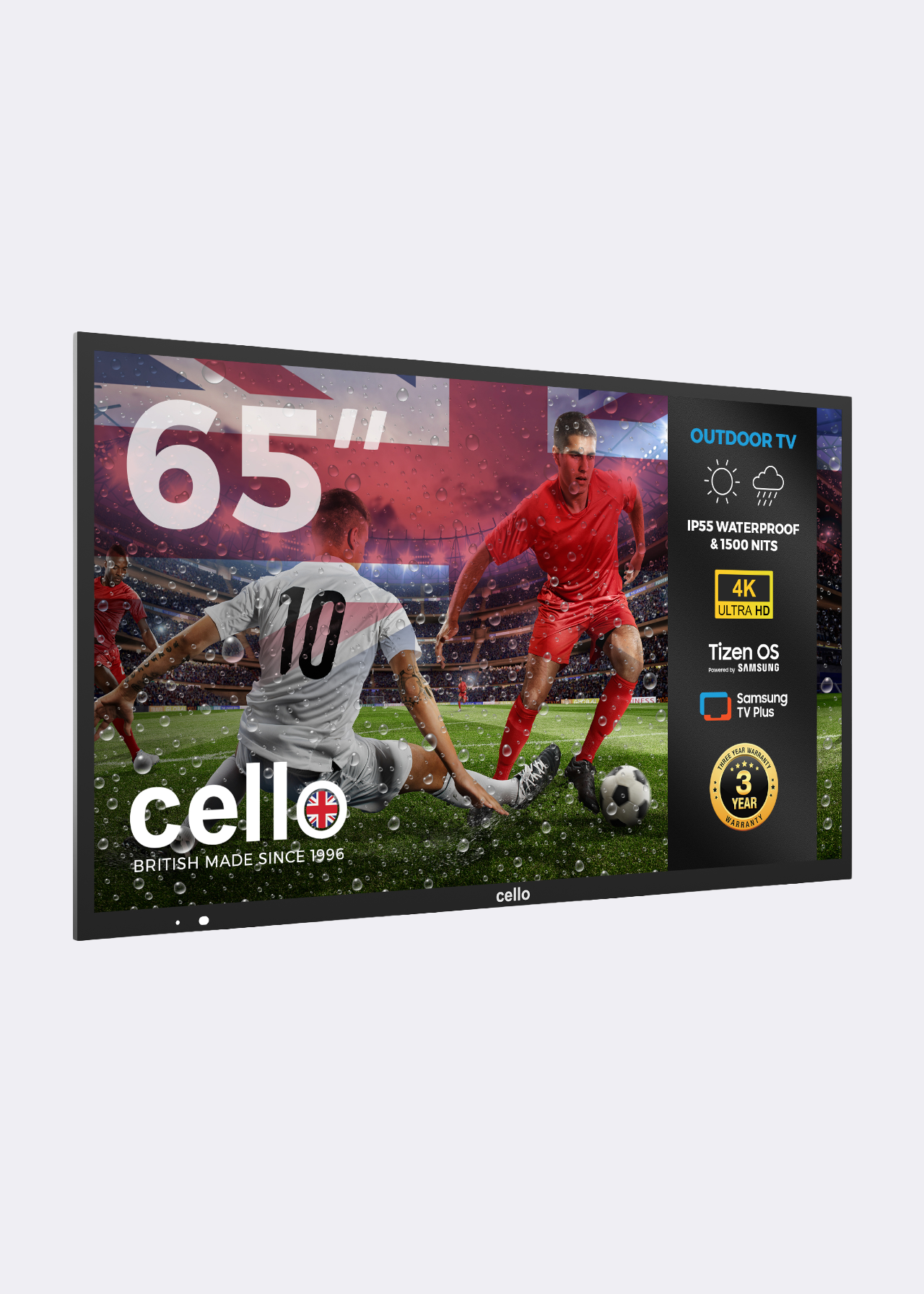 Cello 65" Premium Outdoor 4K UHD Samsung Tizen Smart TV