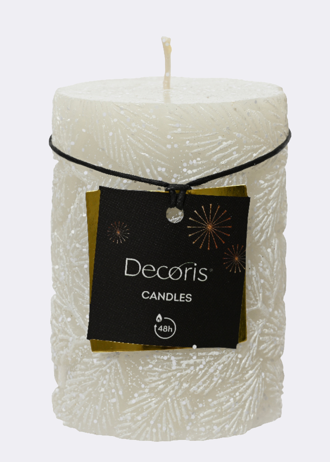 Snowy Pillar Candle White