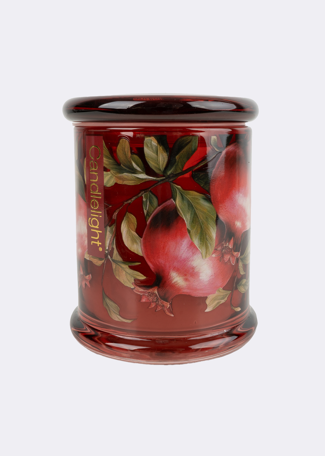 Forest Pine & Pomegranate Lidded Glass Candle Large