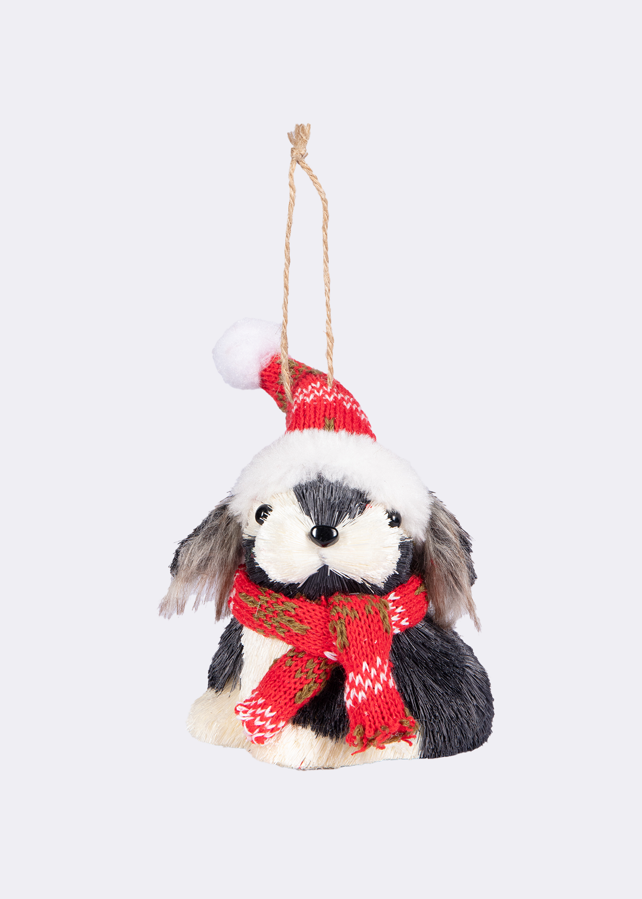 Dog with Hat Hanging Decoration 13cm