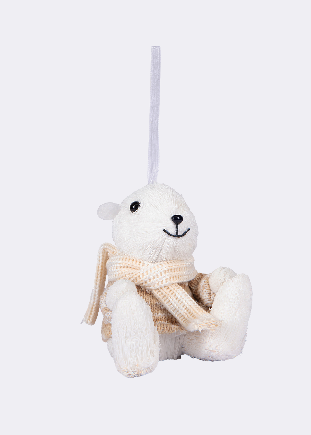 Polar Bear With Scarf Hanging Decoration 10cm