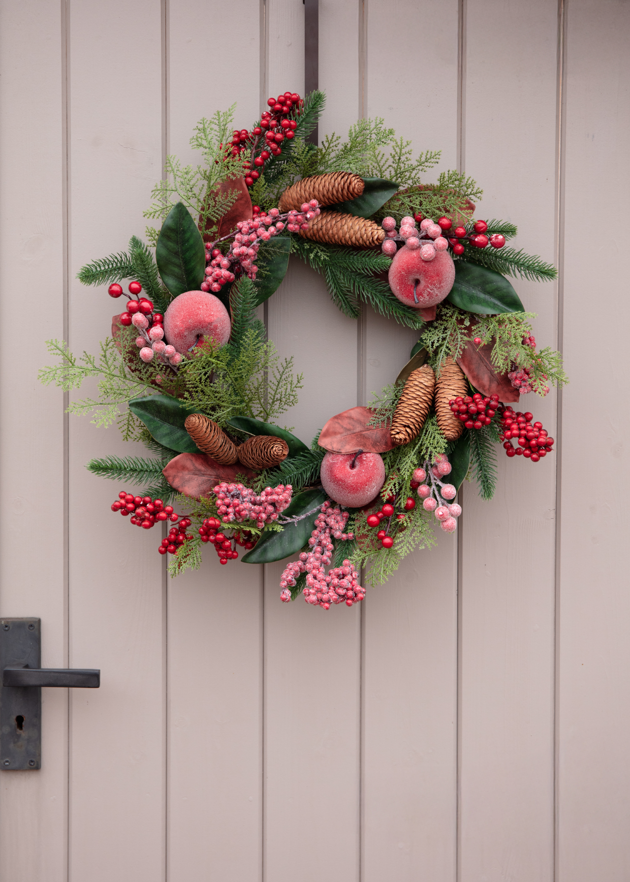 Apple & Berry Artificial Wreath 60cm