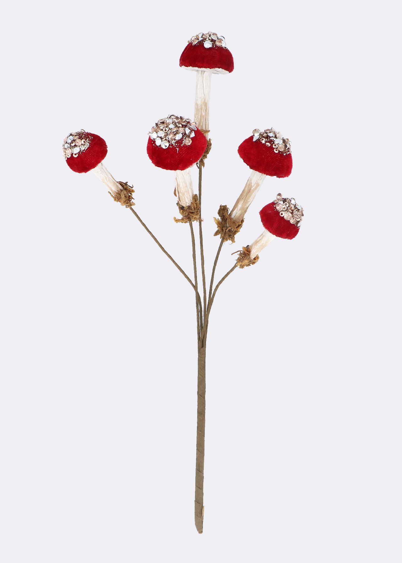 Red & Gold Toadstool Spray