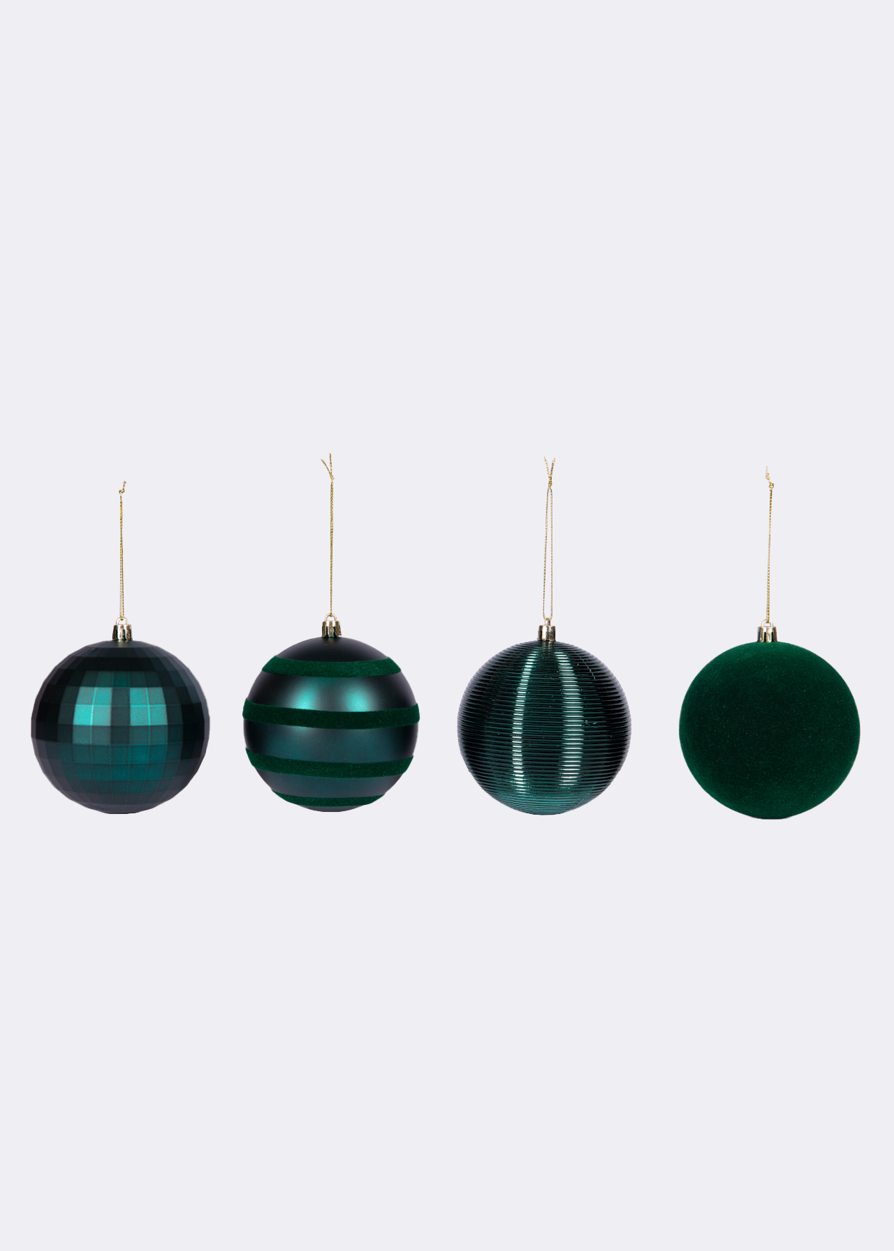 Pack of 9 Green Baubles 10cm