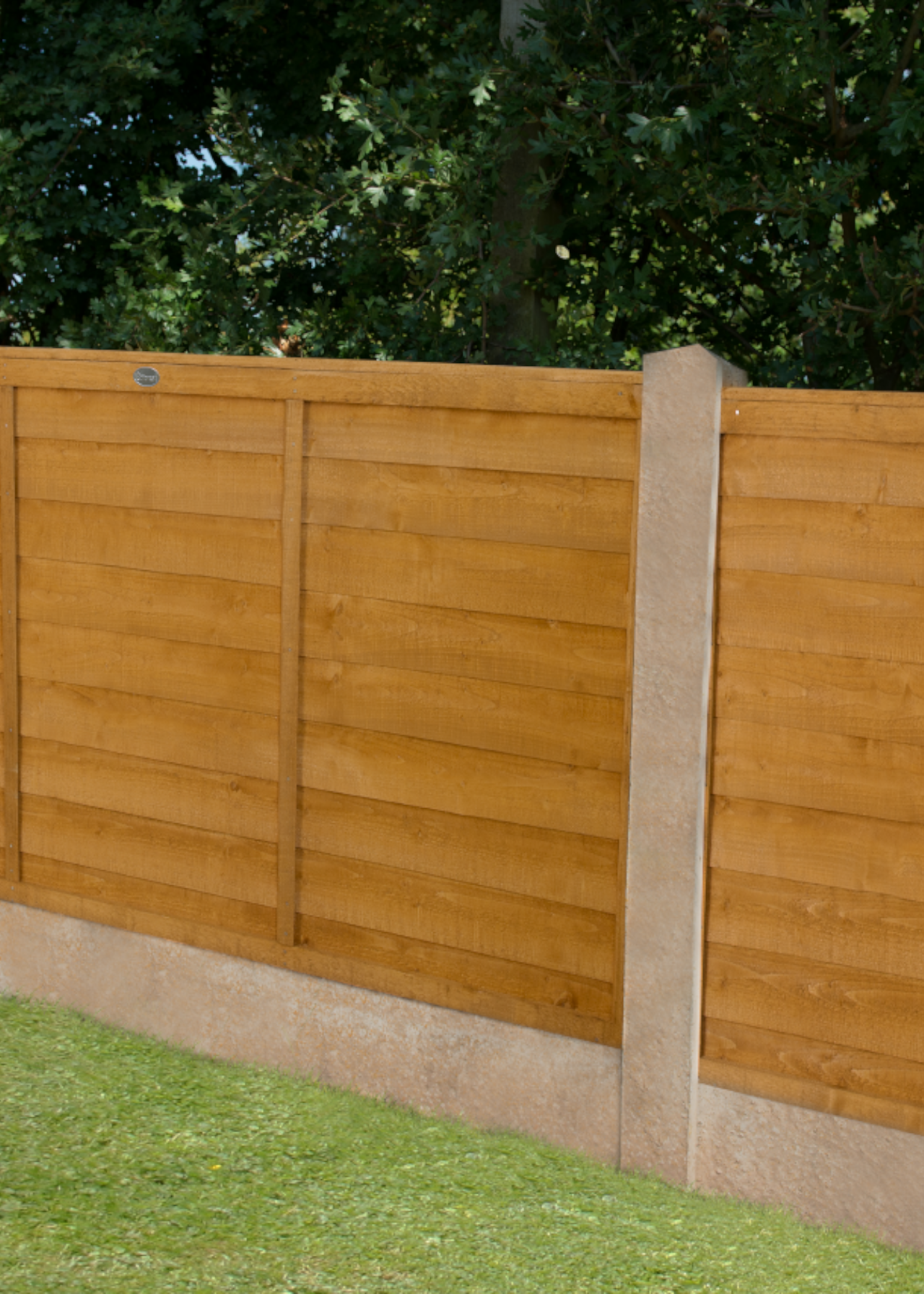 6ftx4ft Dipped Treated Trade Lap Fence Panel 4 Pack