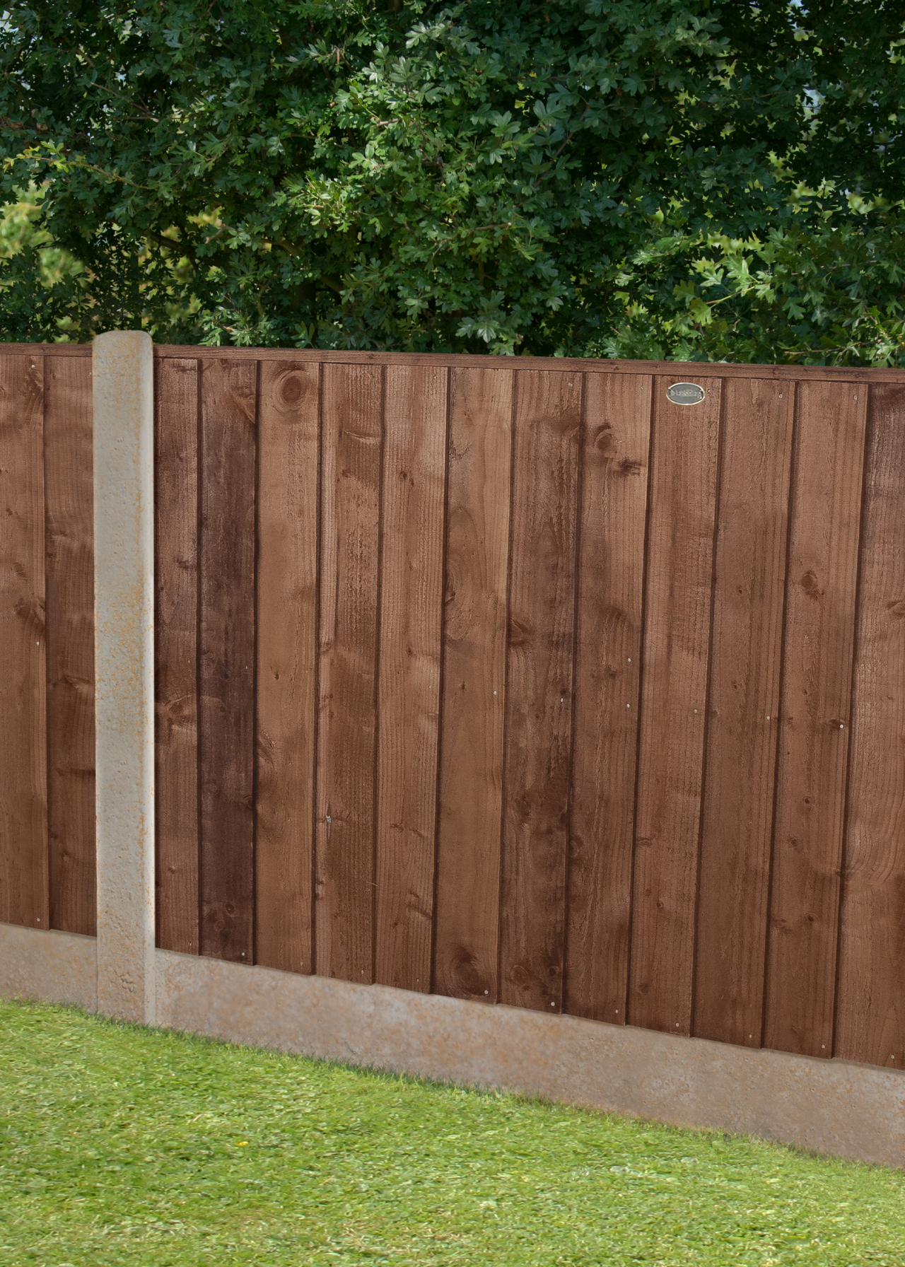 6ftx3ft Brown Pressure Treated Closeboard Fence Panel 5 Pack