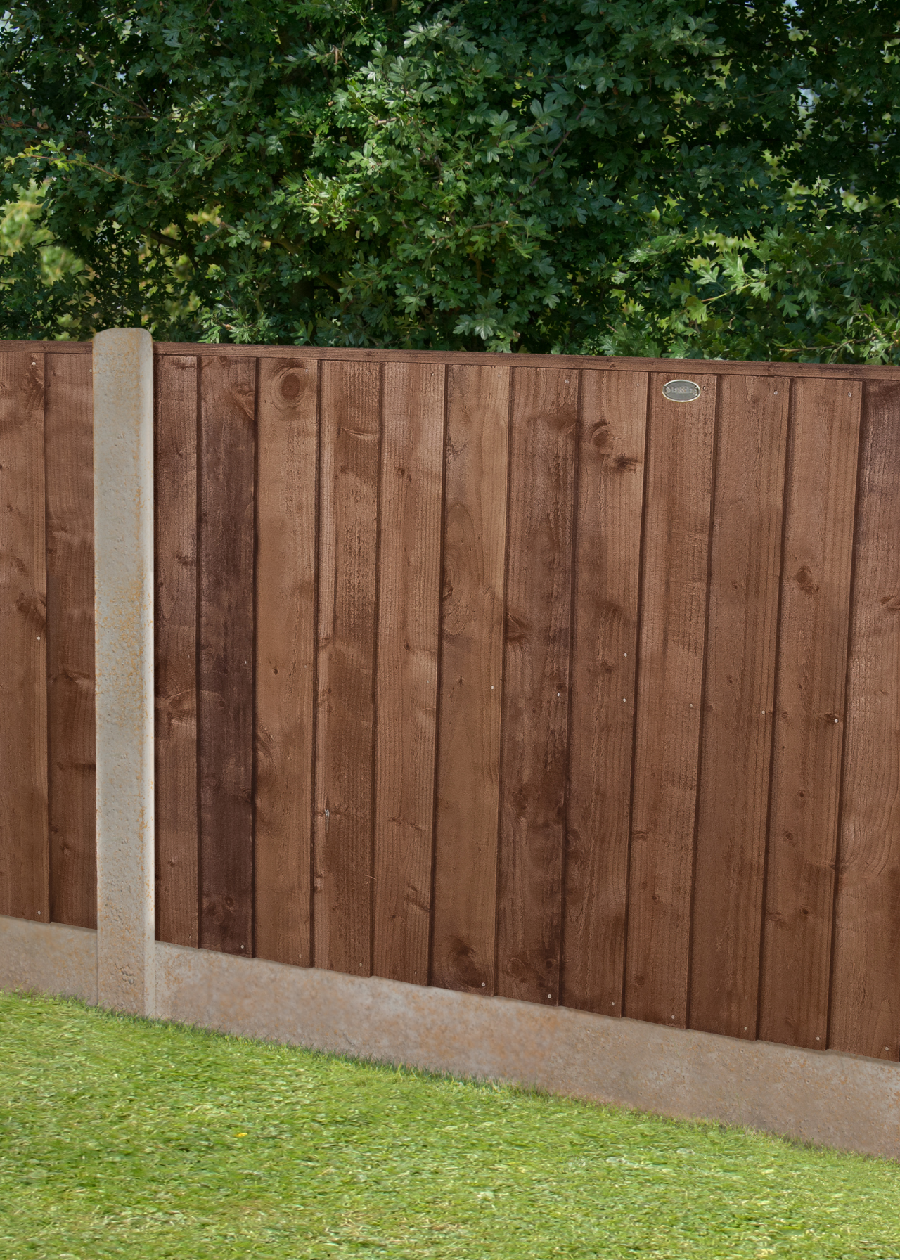 6ftx4ft Brown Pressure Treated Closeboard Fence Panel 20 Pac